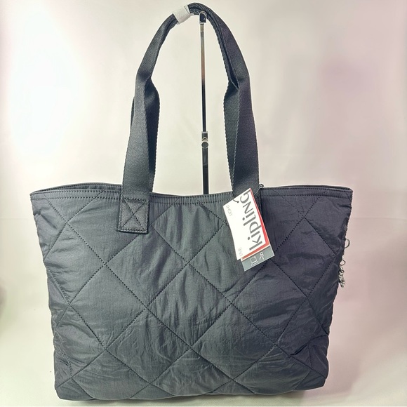 NEW! Kipling Large Colissa Quilted Black Laptop Tote - Picture 11 of 11